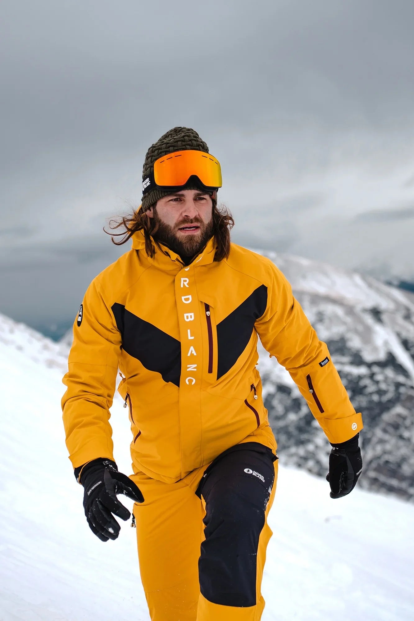 Ski- und Snowboardhose Herren - PLOW gelb-4