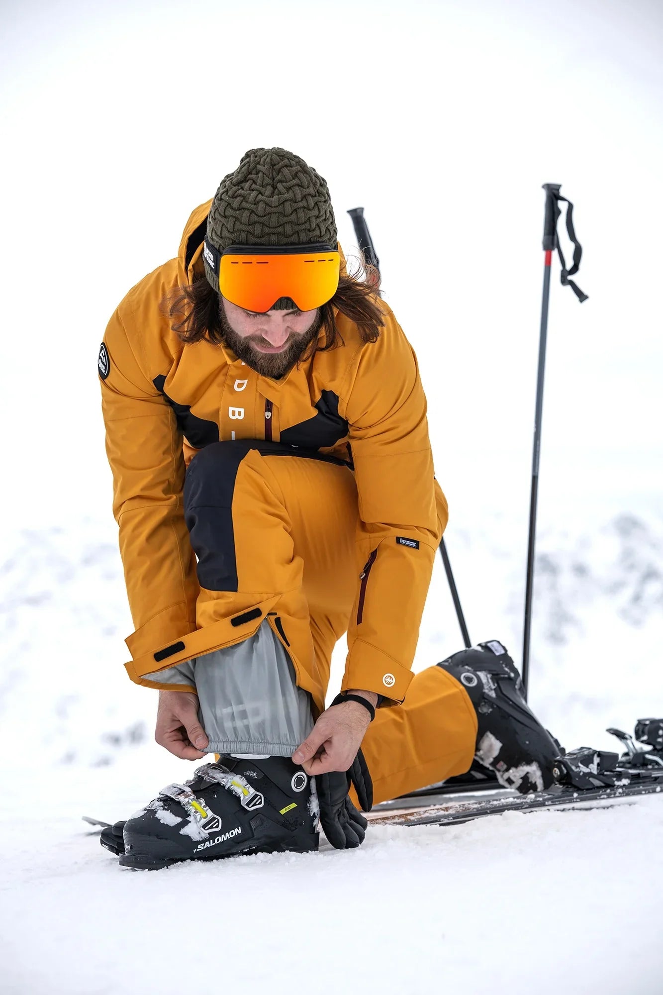 Ski- und Snowboardhose Herren - PLOW gelb-5