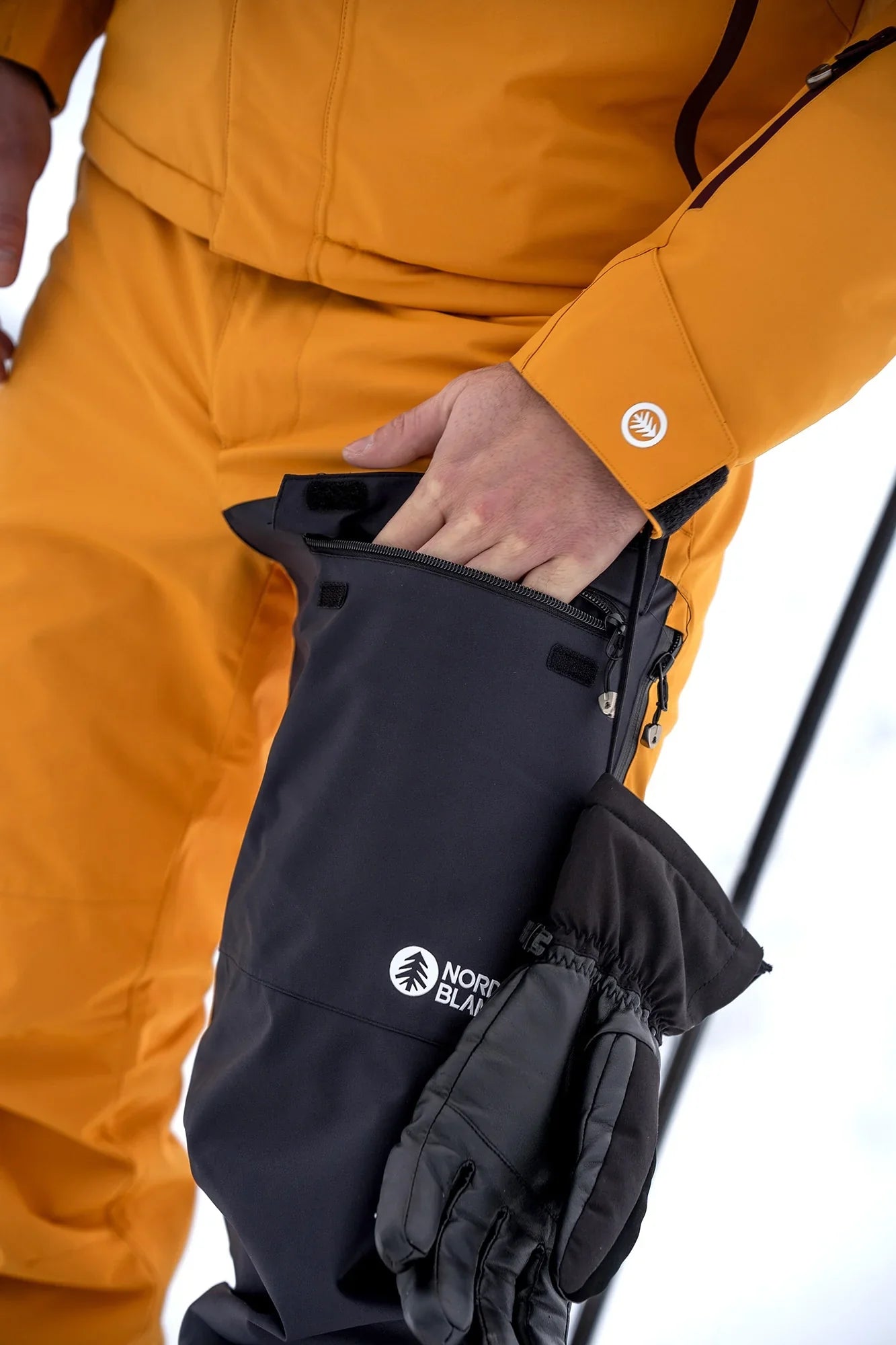 Ski- und Snowboardhose Herren - PLOW gelb-7