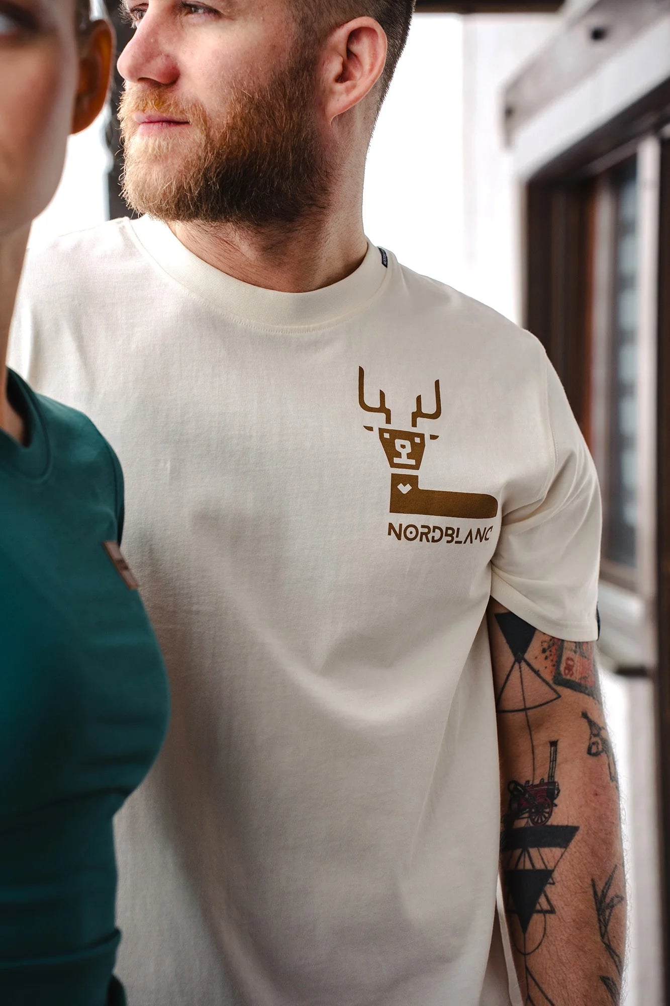 Cotton t-shirt men's - ANTLERS white-3