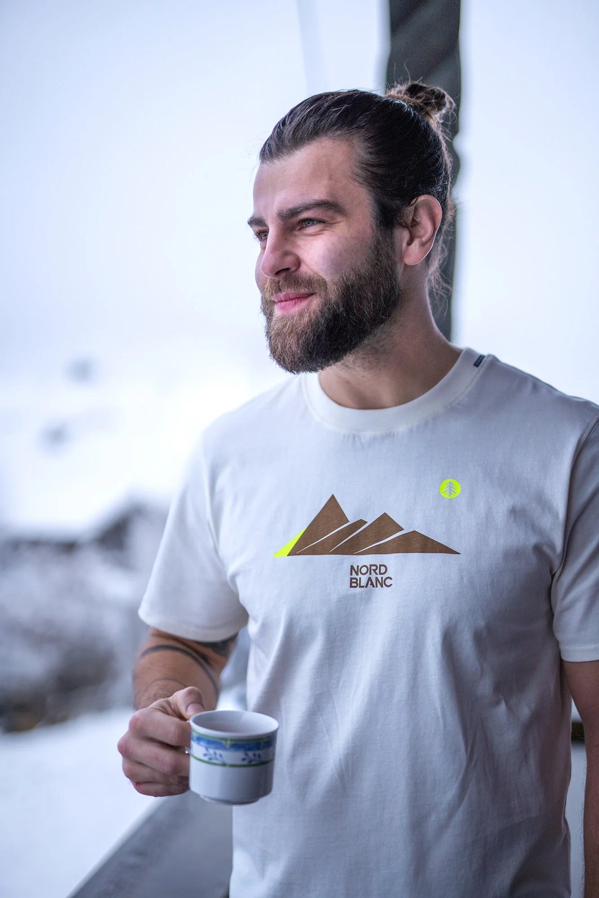 Baumwolle T-Shirt Herren - ORIGAMI weiß – Bild 2