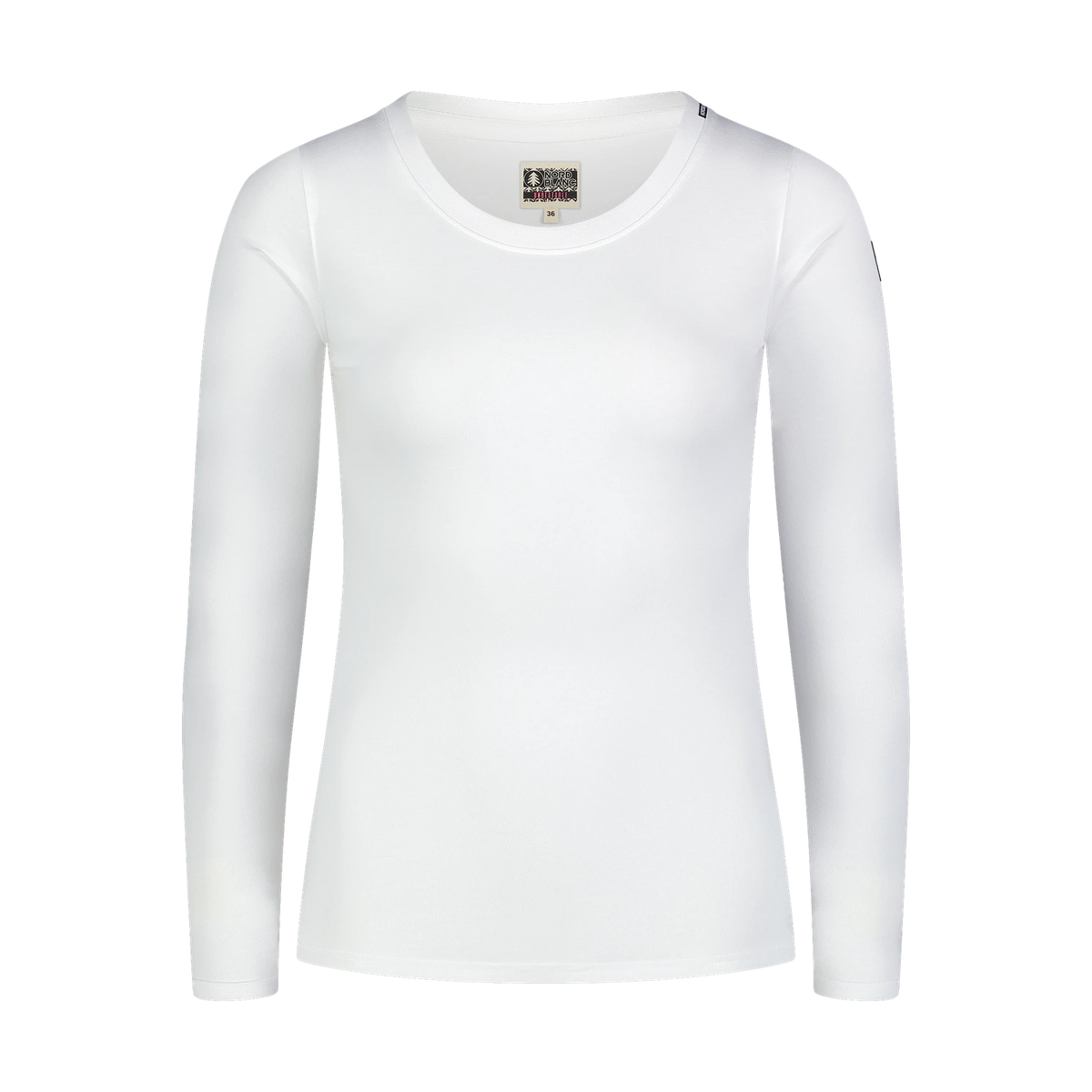 Baumwolle Langarm T-Shirt Damen - SWEDEN weiß