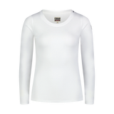 Baumwolle Langarm T-Shirt Damen - SWEDEN weiß