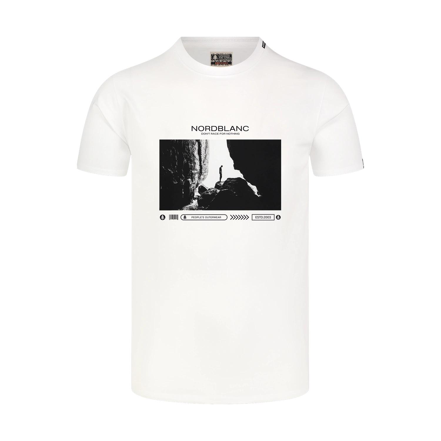 Cotton t-shirt men's - ALONE white-1