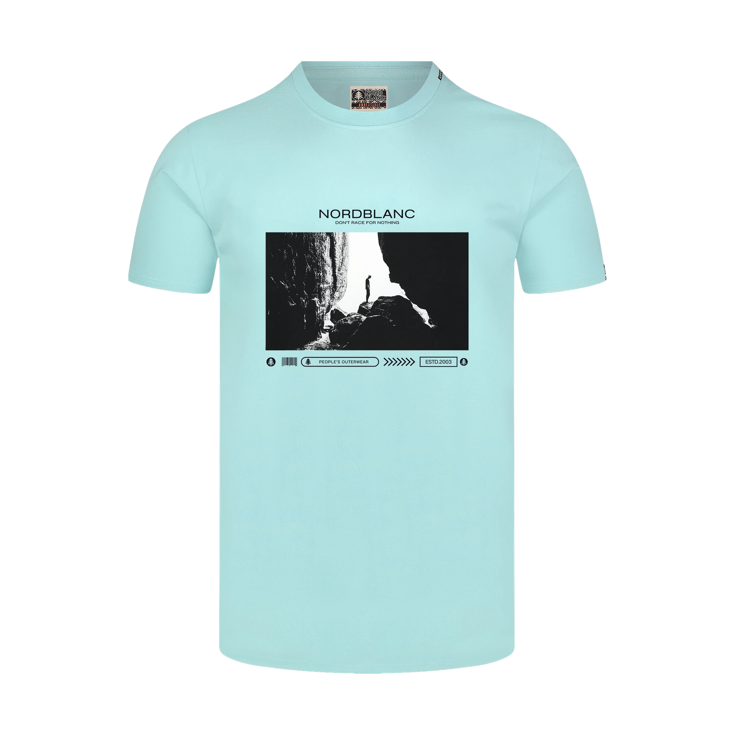 Cotton t-shirt men's - ALONE blue-1