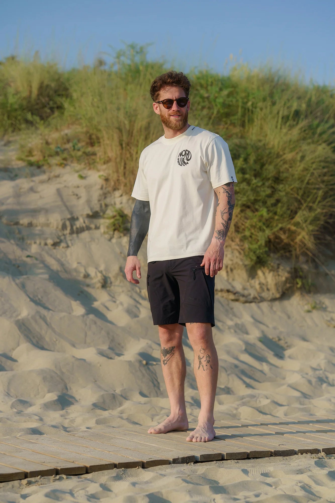 Baumwolle T-Shirt Herren - ROTATED weiß-4