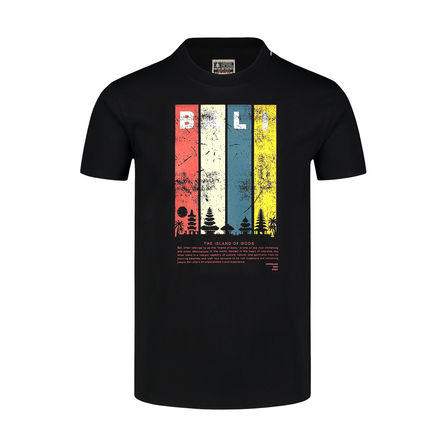 Cotton t-shirt men's - BALI black-1