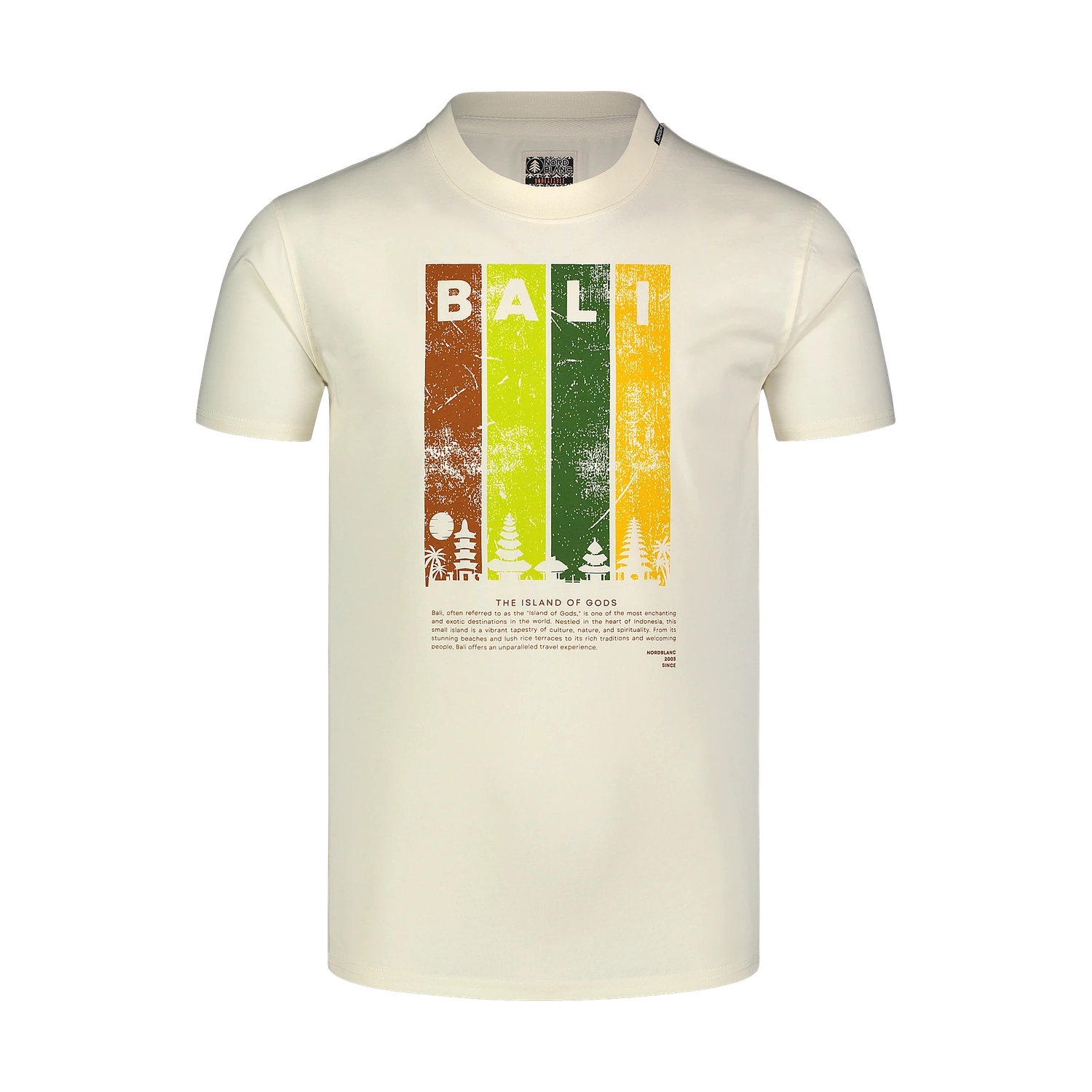 Cotton t-shirt men's - BALI white-1