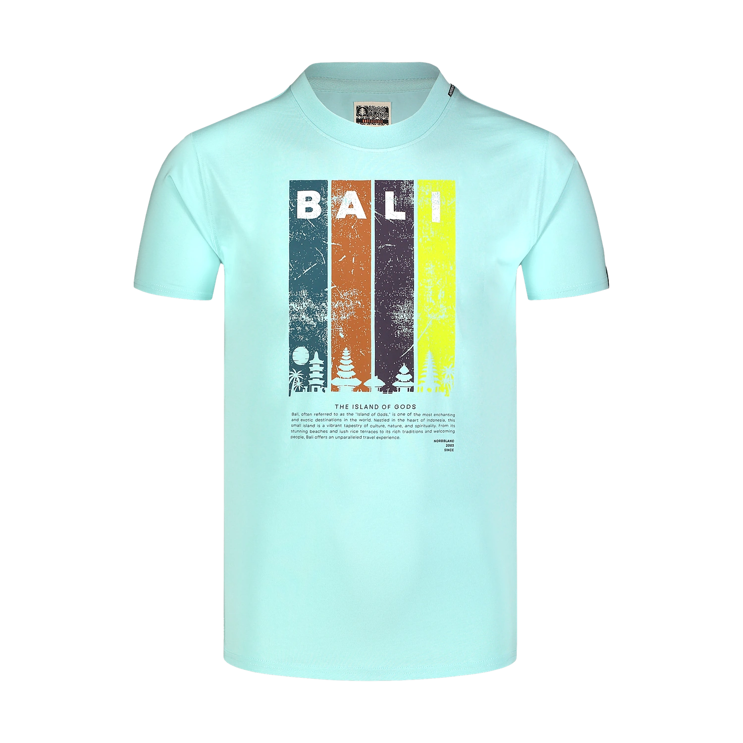 Cotton t-shirt men's - BALI blue-1