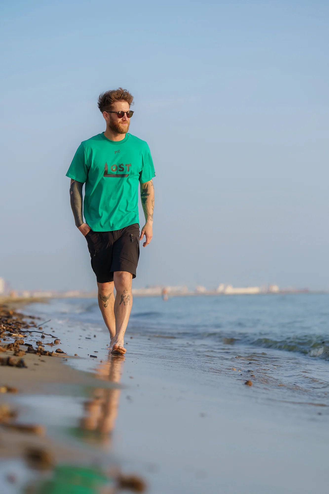 Baumwolle T-Shirt Herren - GETLOST grün-2