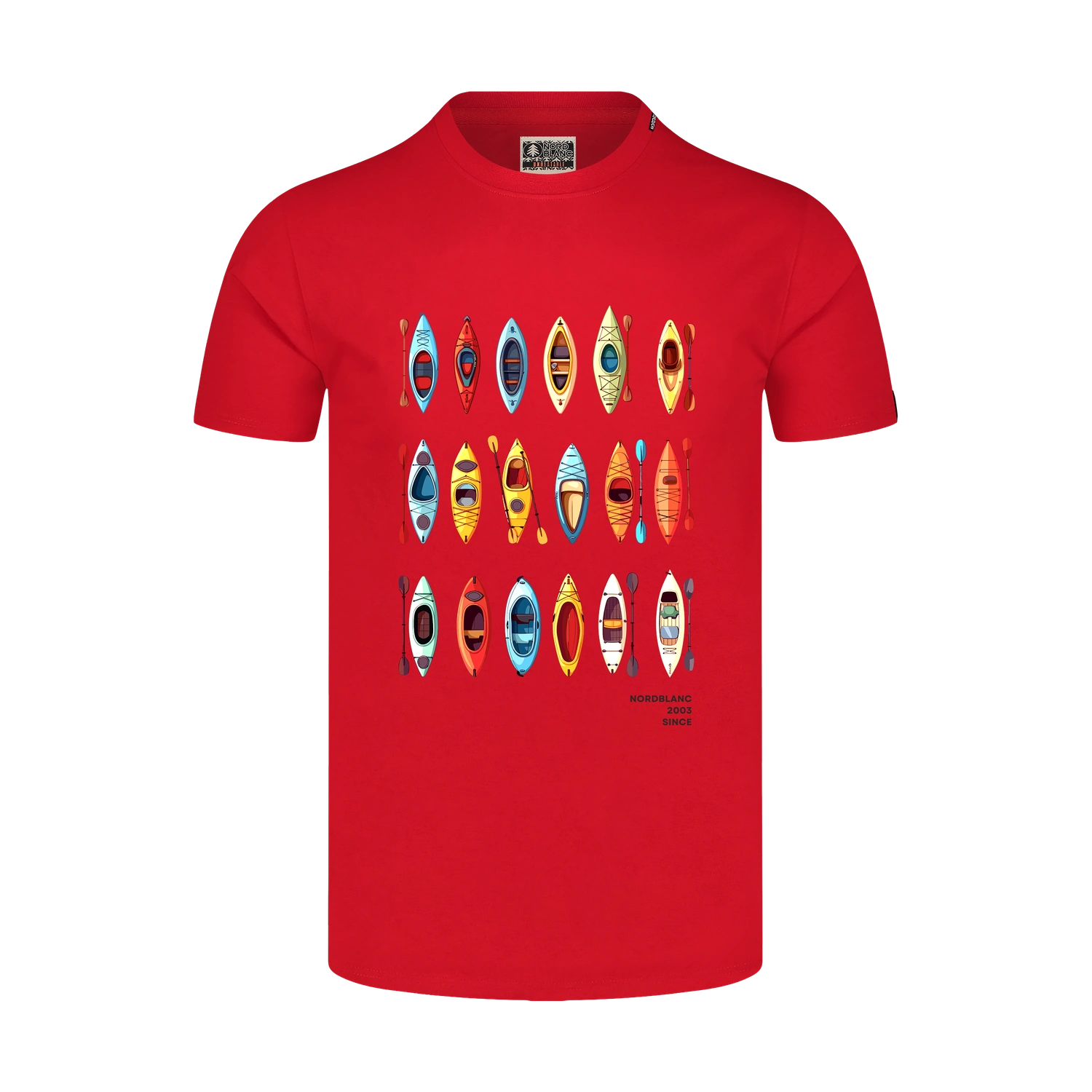 Cotton t-shirt men's - CANOE red-1
