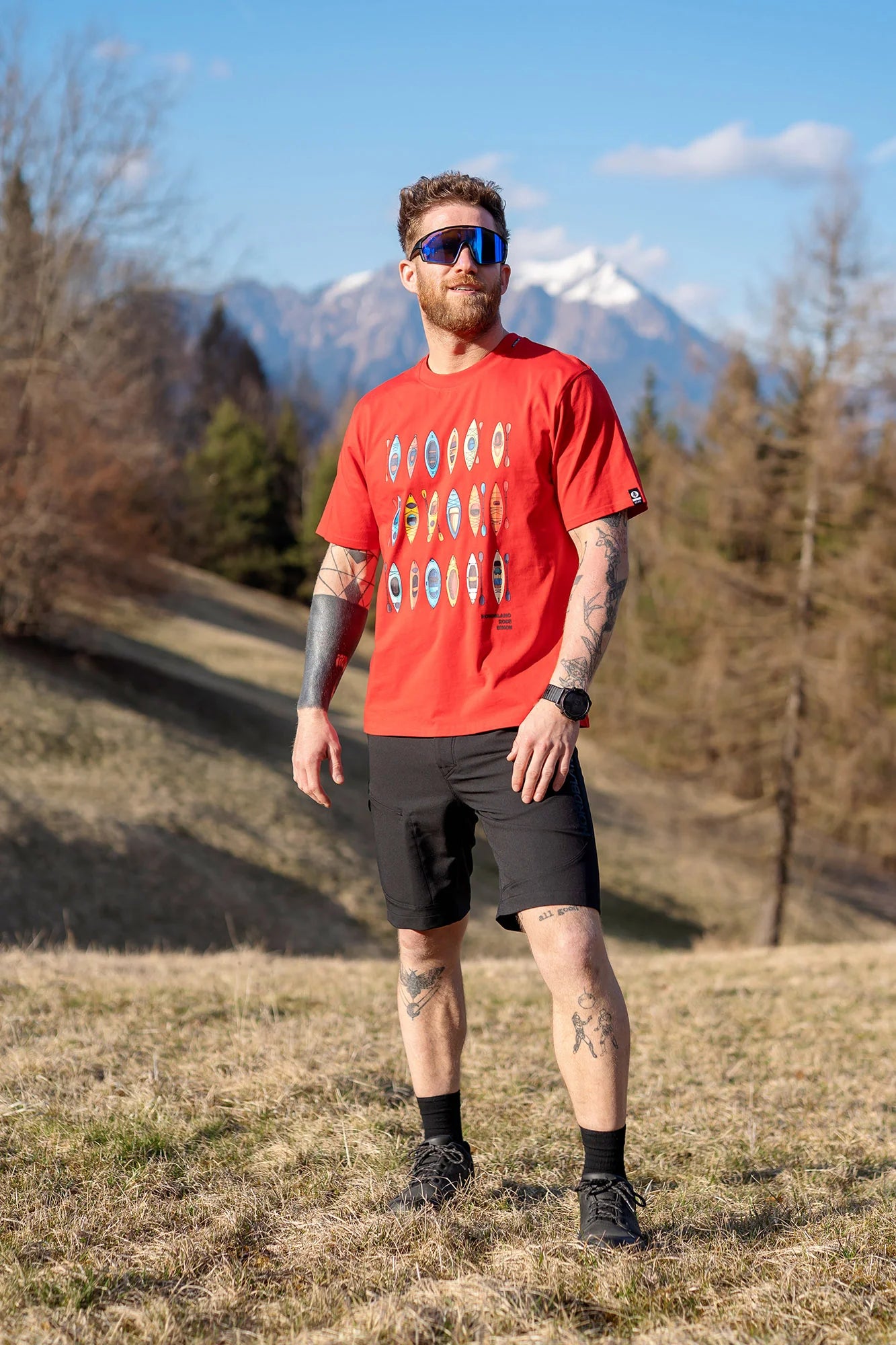 Cotton t-shirt men's - CANOE red-3