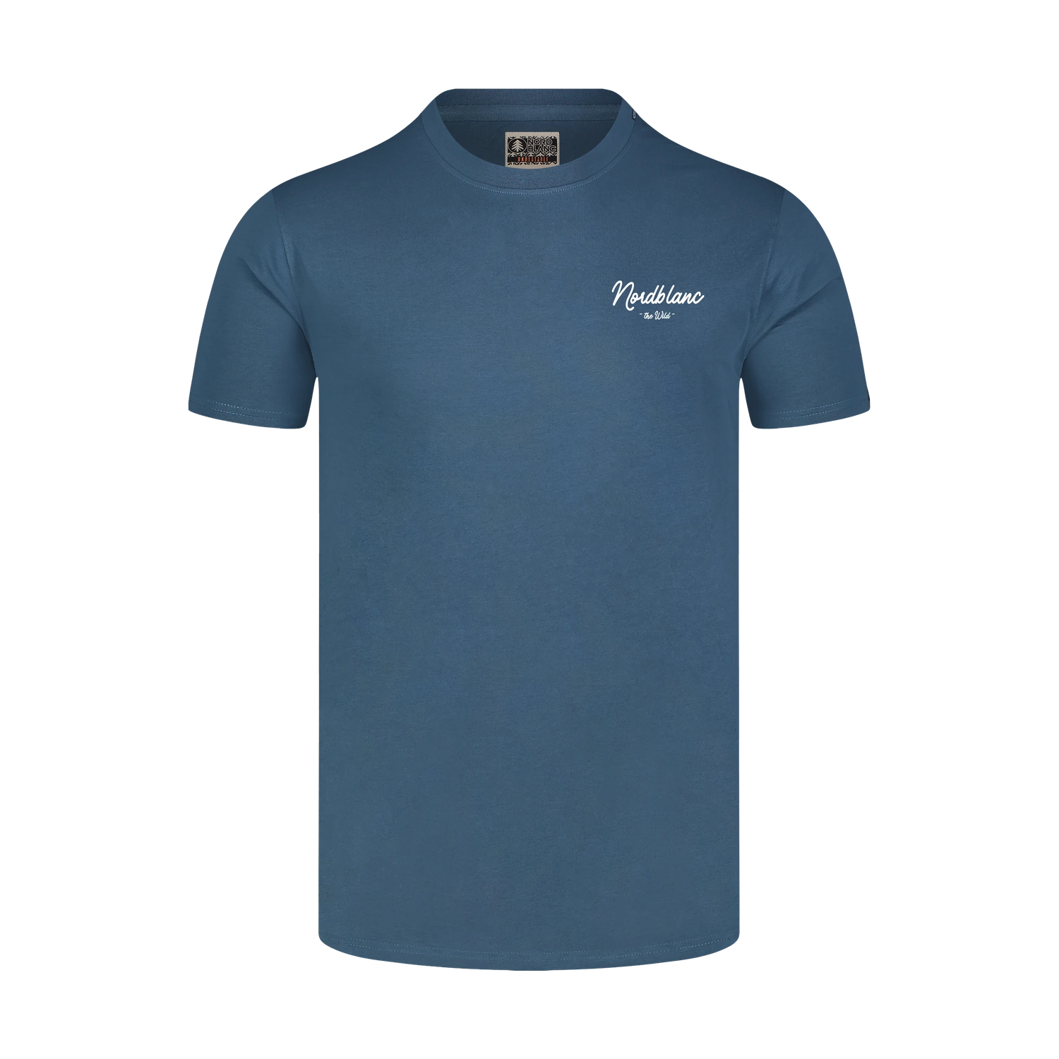Organic cotton t-shirt men's - CAMPING blue-1