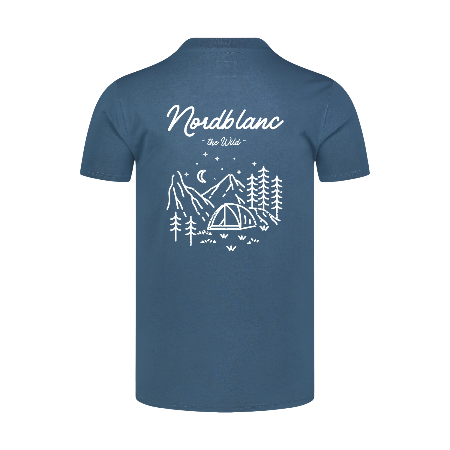 Organic cotton t-shirt men's - CAMPING blue-2