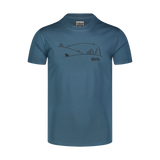 Organic cotton t-shirt men's - SUCCEED blue
