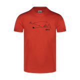 Organic cotton t-shirt men's - SUCCEED orange