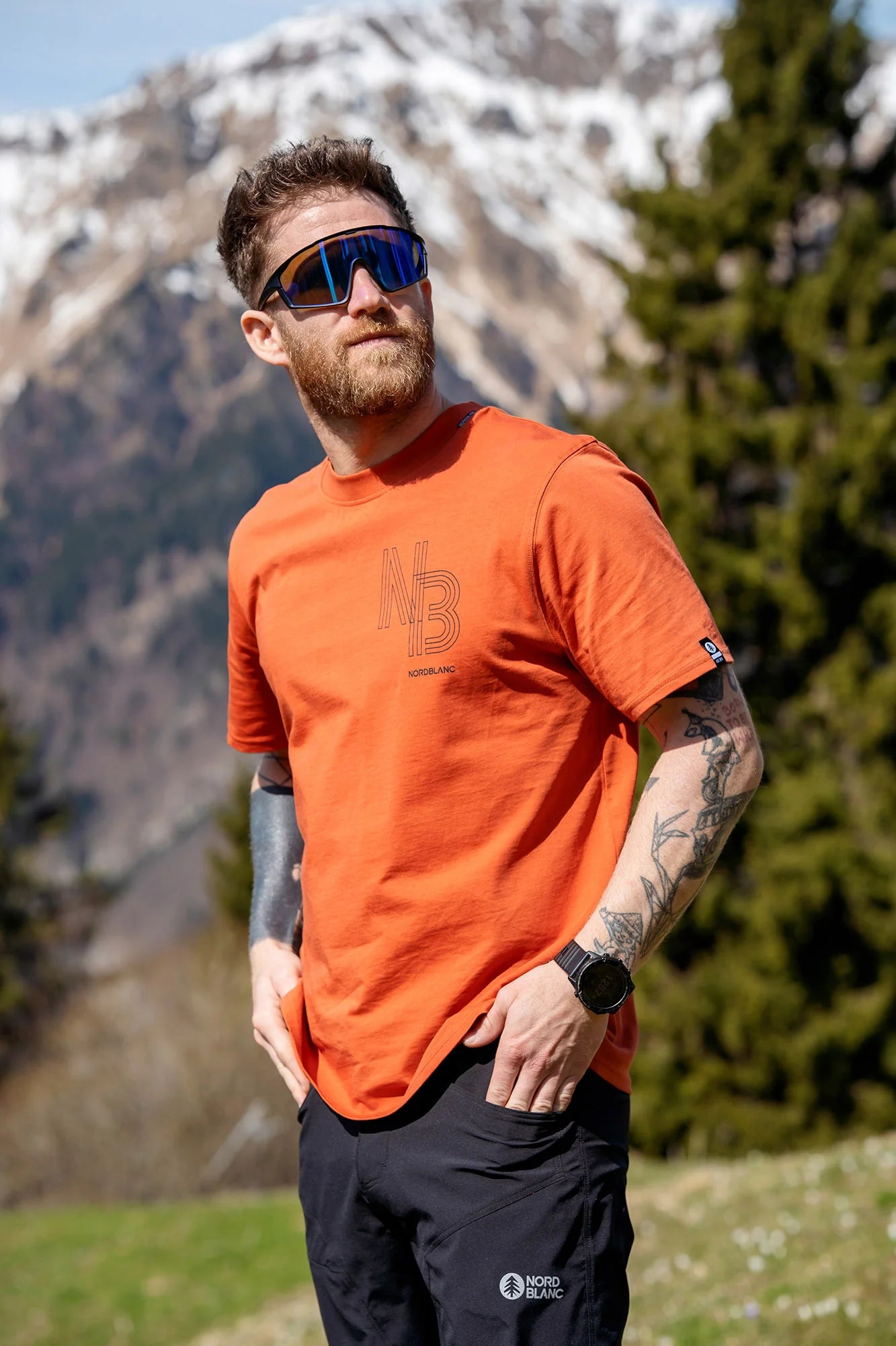 Organic cotton t-shirt men's - GOODWILL orange-4