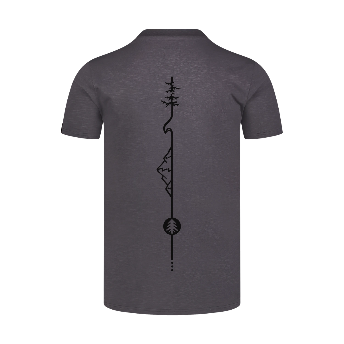 T-shirt i bomull herr - WISEMAN grå – bild 2