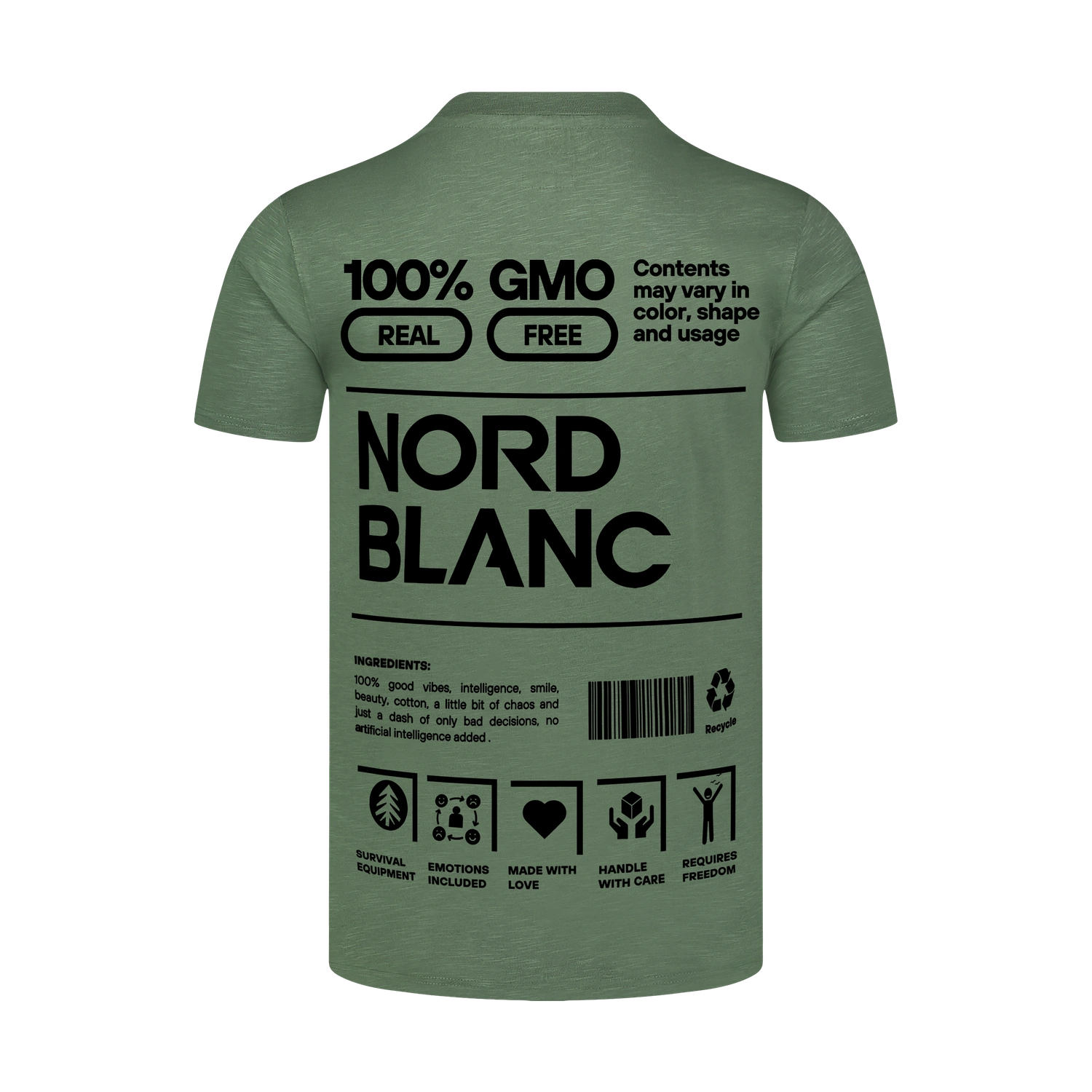Baumwolle T-Shirt Herren - CERTAINTY grün-2