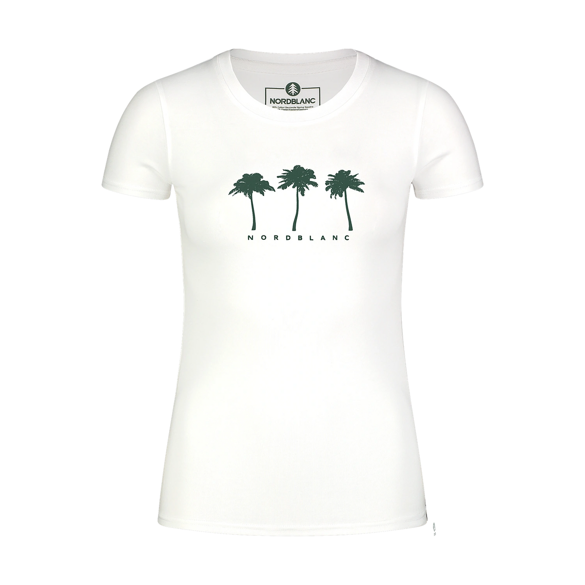 Cotton t-shirt women's - COASTLINE white