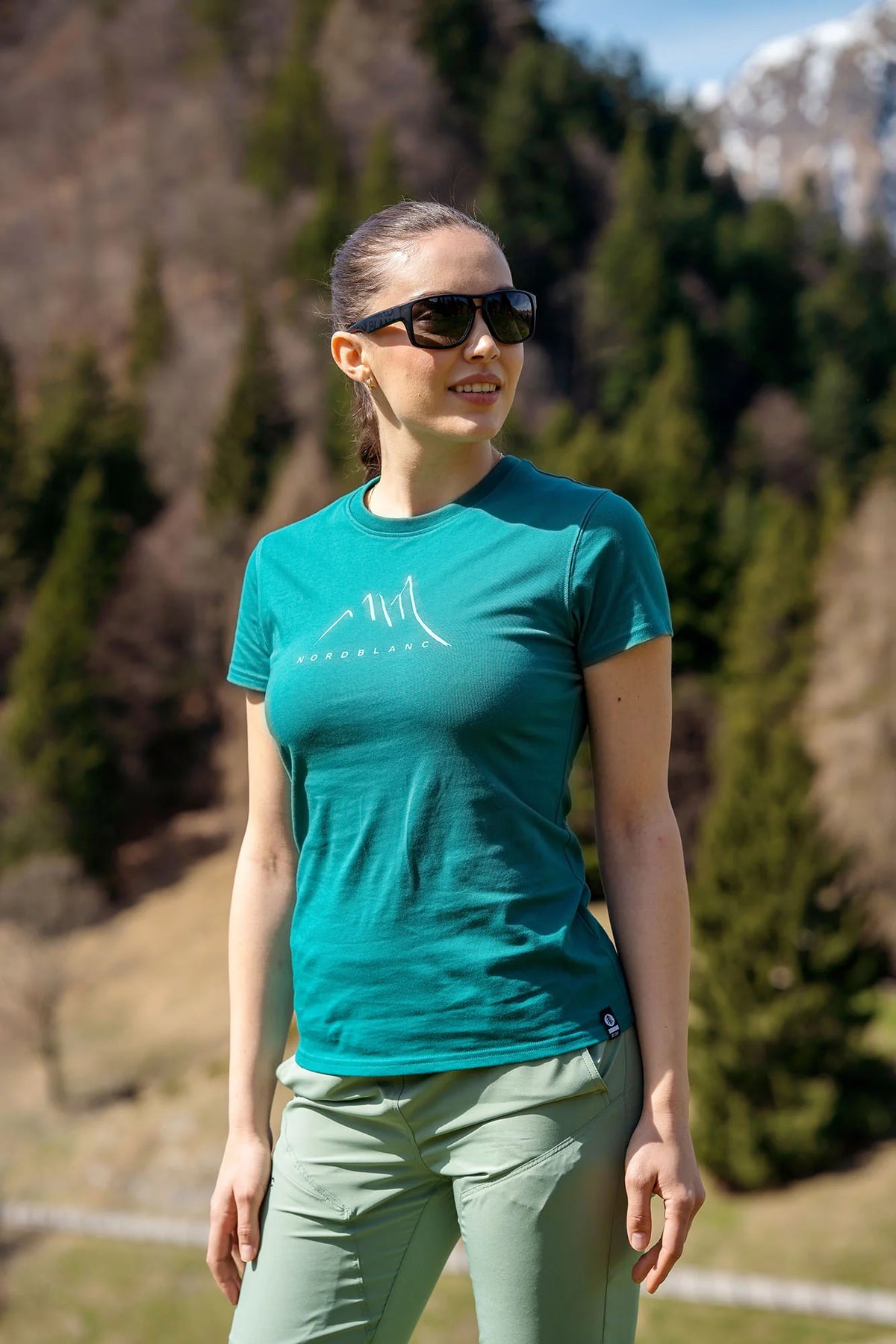 Baumwolle T-Shirt Damen - INLET grün-4