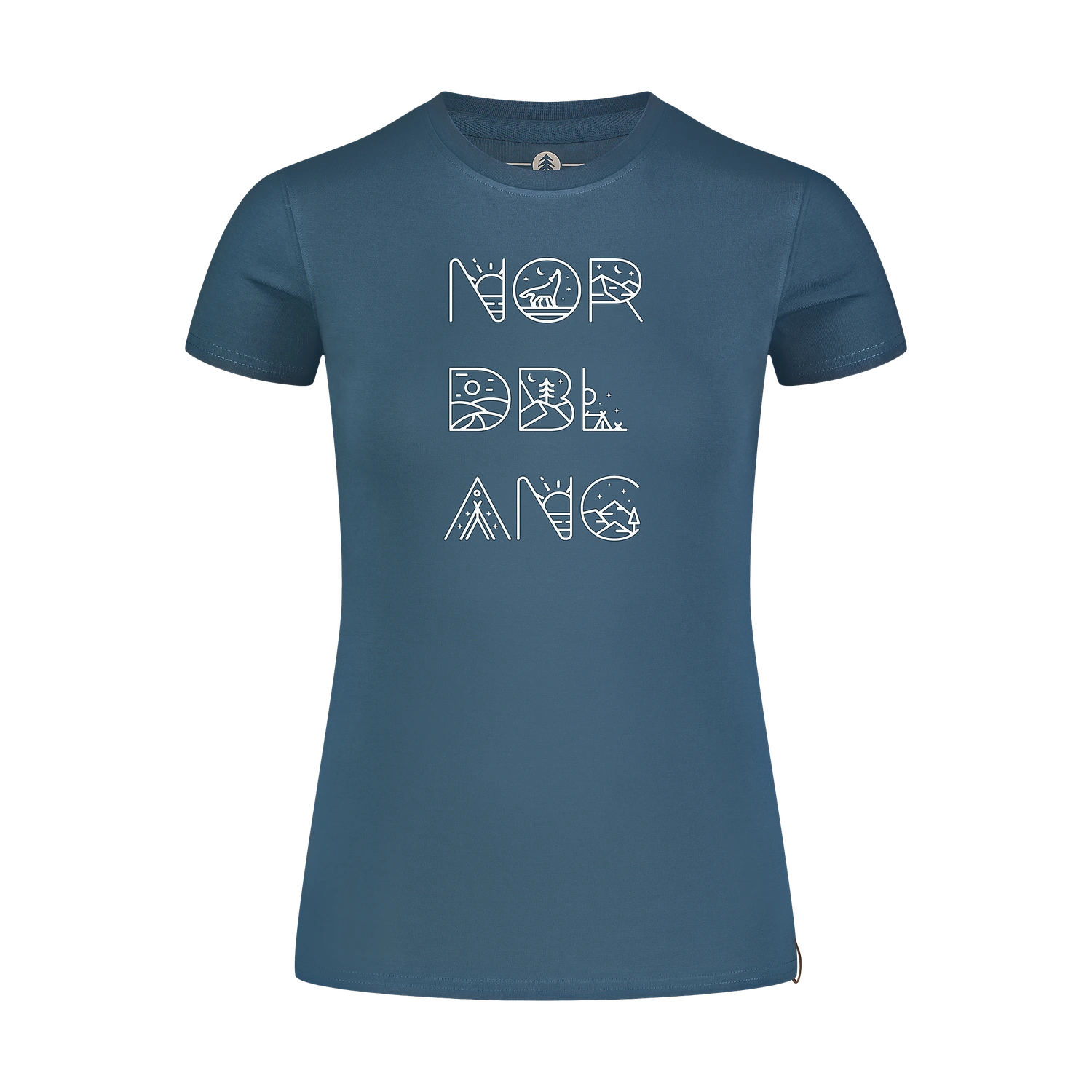 Organic cotton t-shirt women's - RESCUE blue-1
