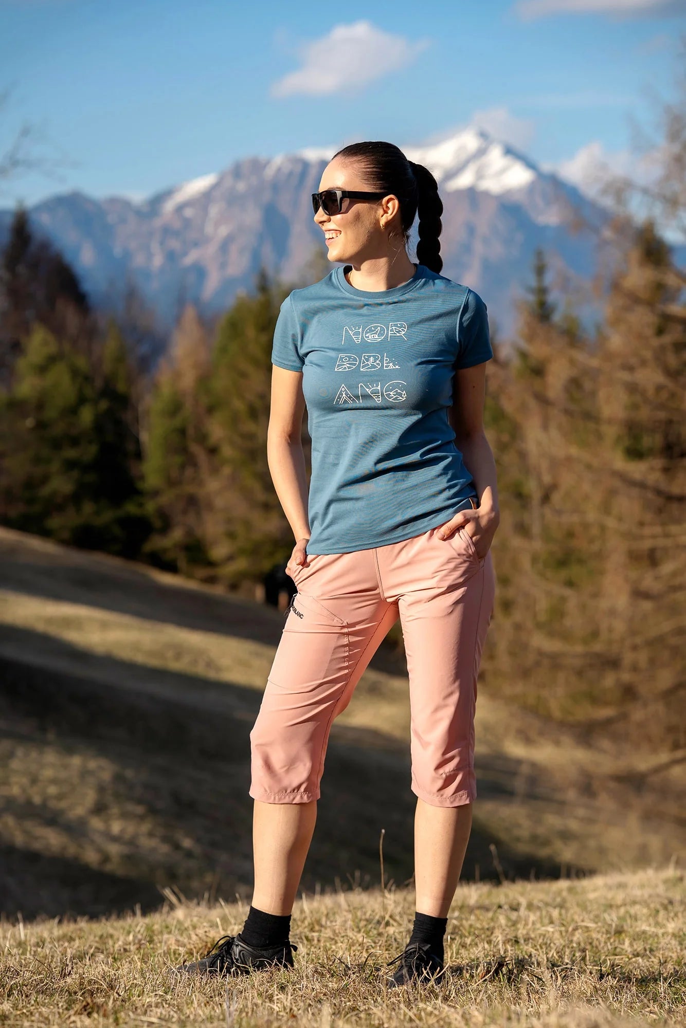 Organic cotton t-shirt women's - RESCUE blue-5