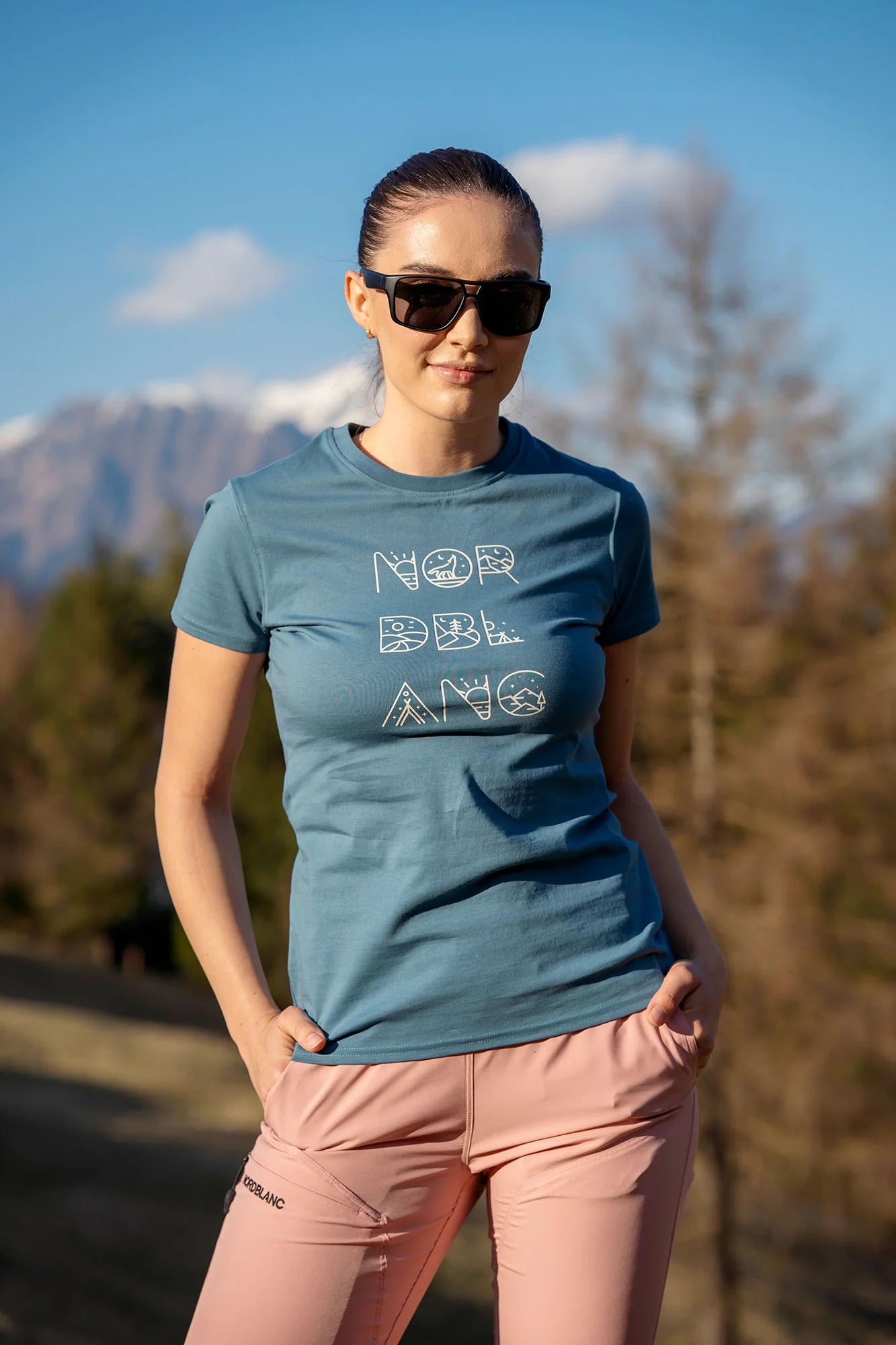 Organic cotton t-shirt women's - RESCUE blue-6
