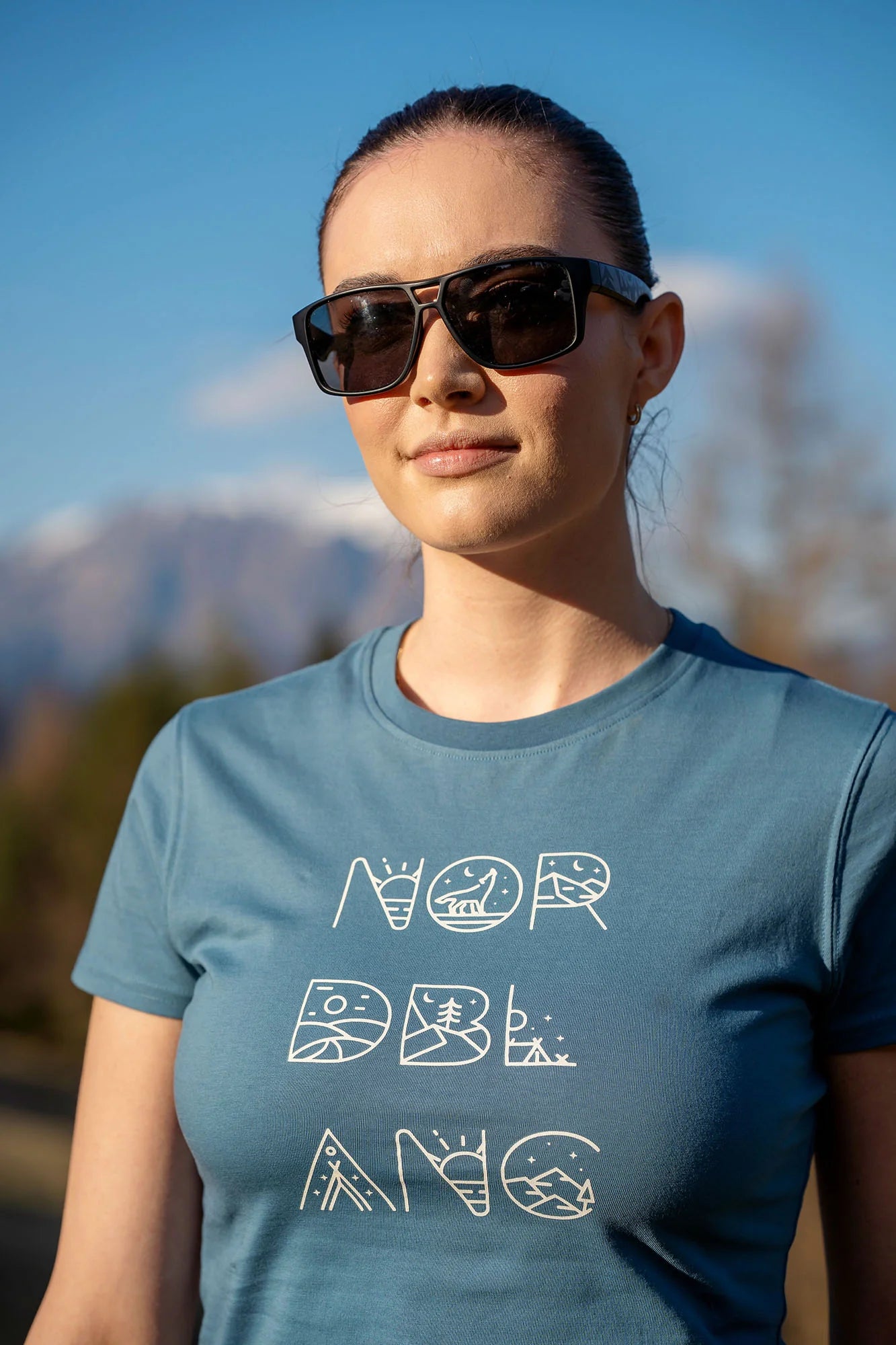 Organic cotton t-shirt women's - RESCUE blue-7