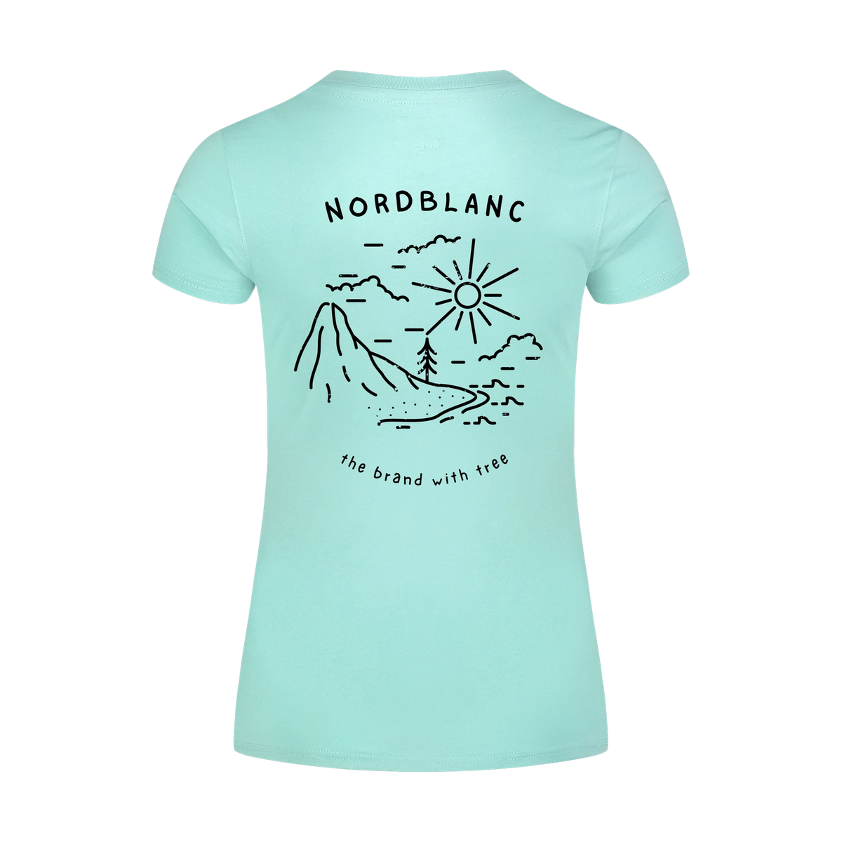 Organic cotton t-shirt women's - INTERSECT blue-2