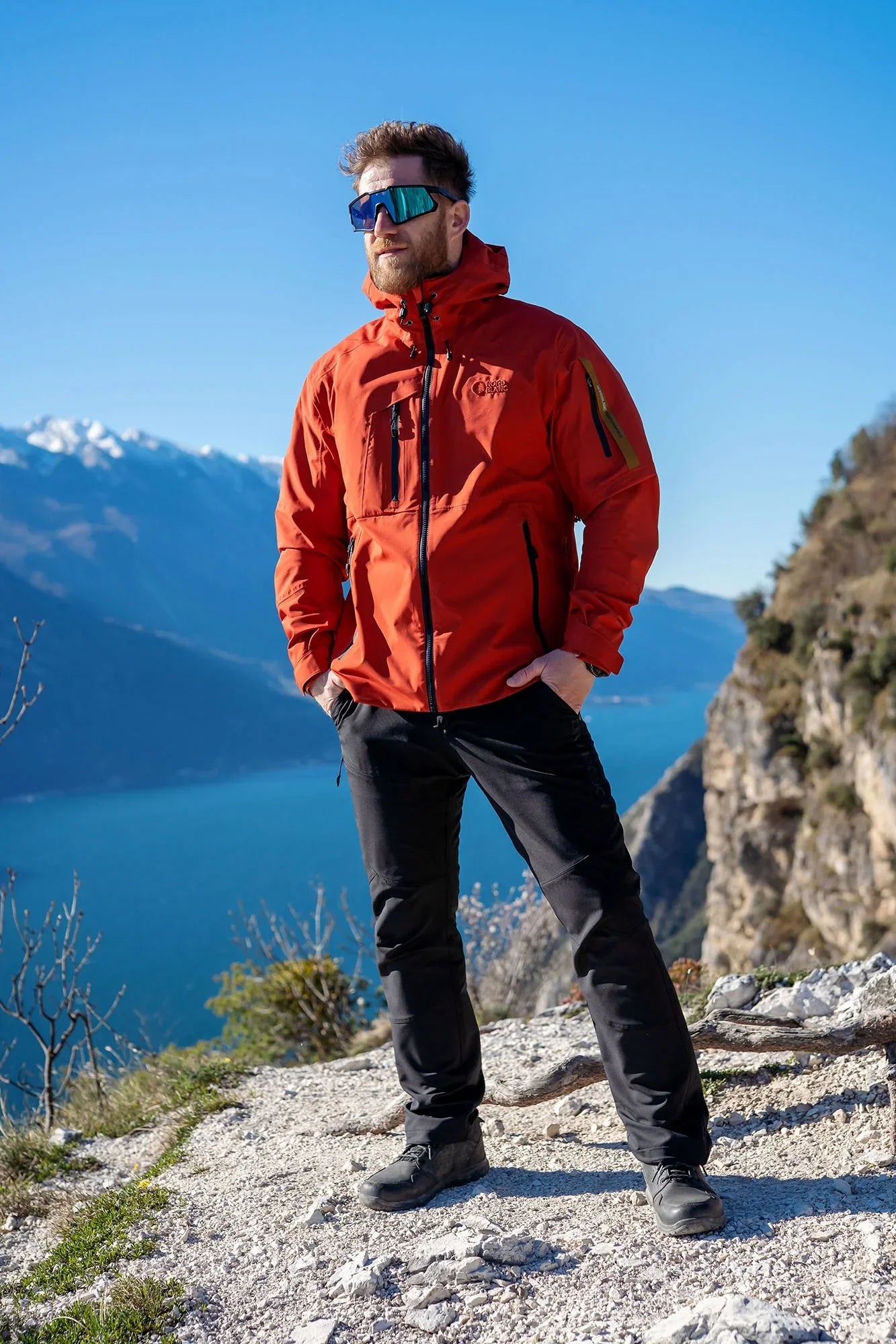 Nepromokavá 3LL outdoorová bunda pánská - MOUNTANEER červená-3