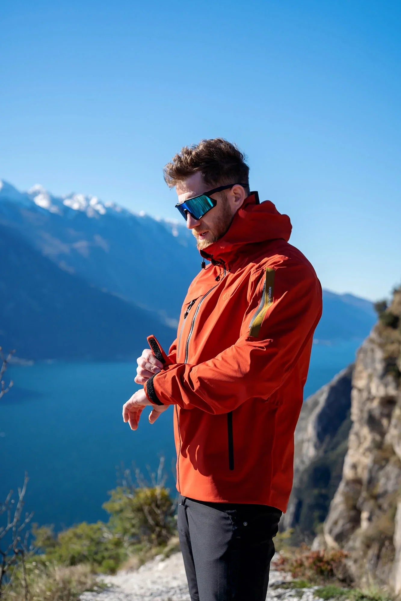 Nepromokavá 3LL outdoorová bunda pánská - MOUNTANEER červená-4