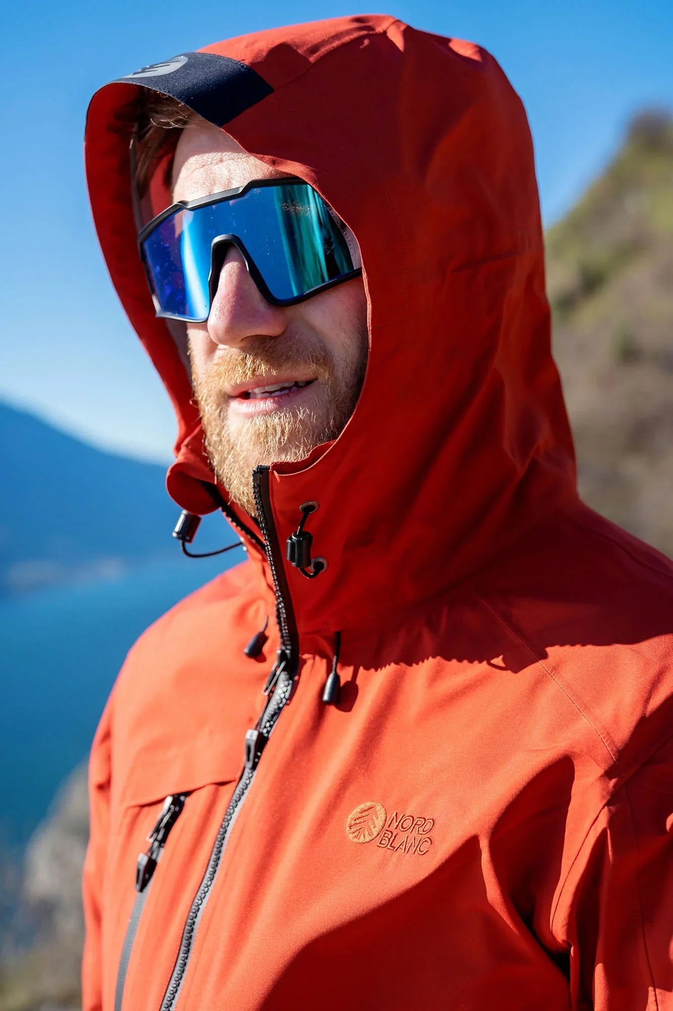 Nepromokavá 3LL outdoorová bunda pánská - MOUNTANEER červená-5