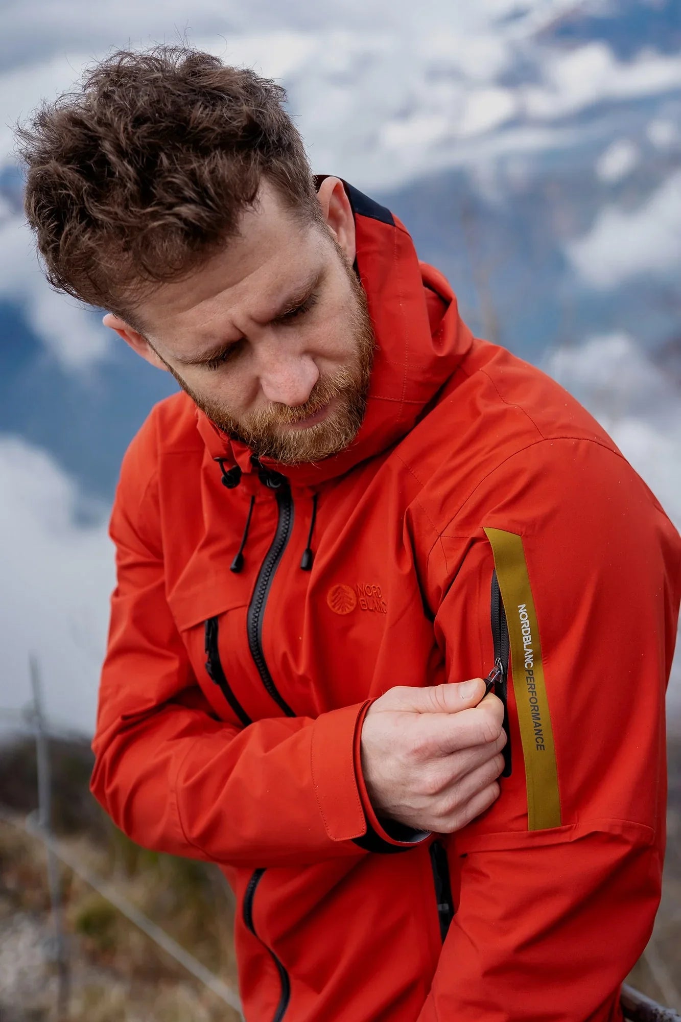 Nepromokavá 3LL outdoorová bunda pánská - MOUNTANEER červená-8