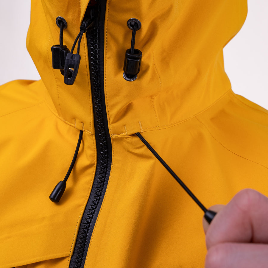 Adjustable hood drawcord