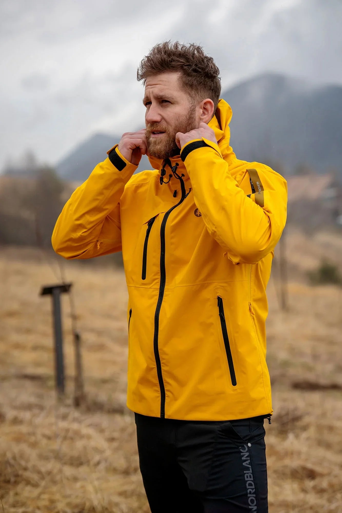 Vízálló 3LL outdoor dzseki/kabát férfi - MOUNTANEER sárga-5