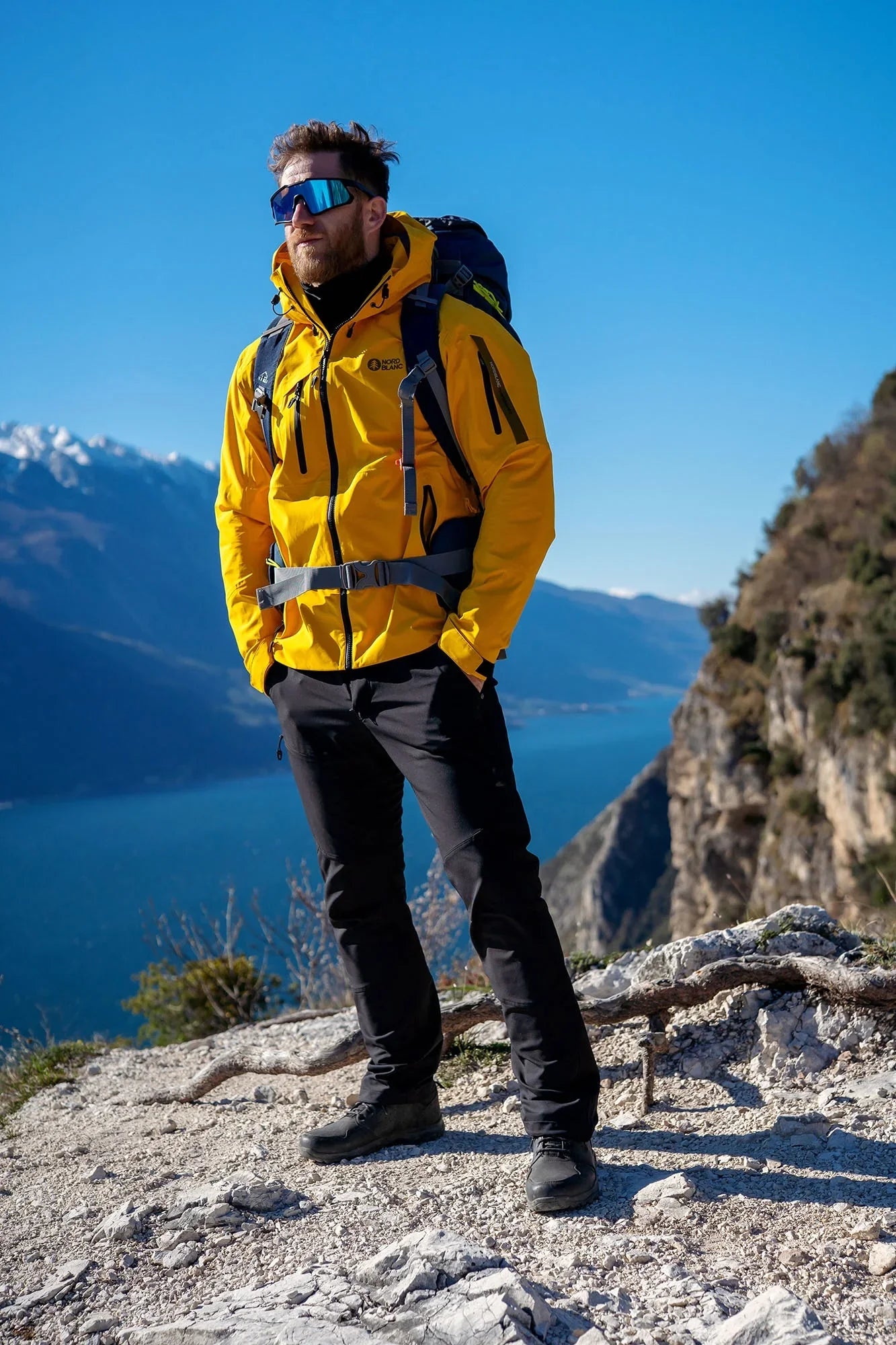 Vízálló 3LL outdoor dzseki/kabát férfi - MOUNTANEER sárga-7