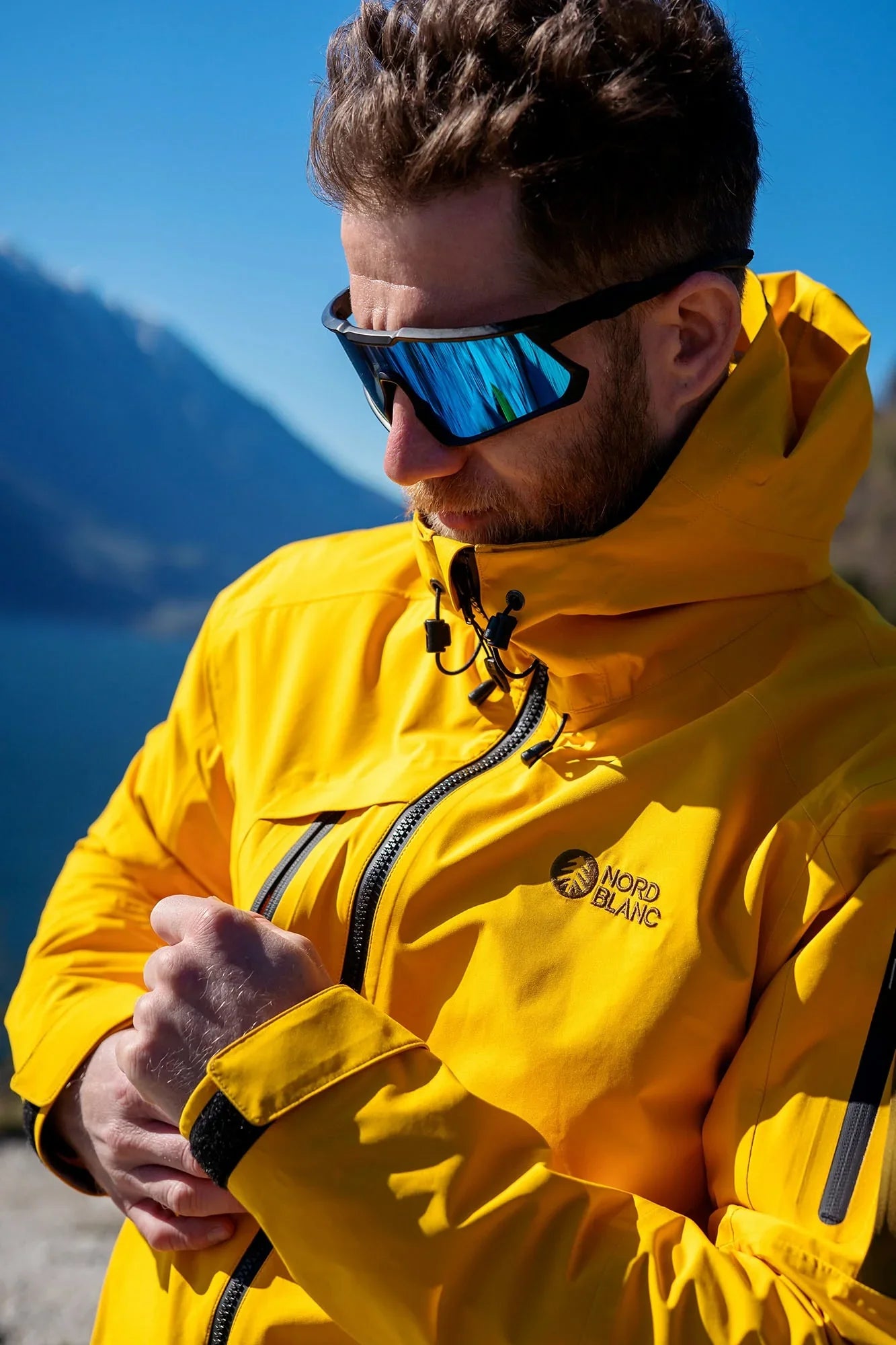 Vízálló 3LL outdoor dzseki/kabát férfi - MOUNTANEER sárga-8