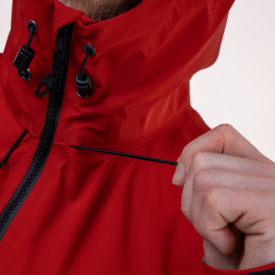 Adjustable hood drawcord