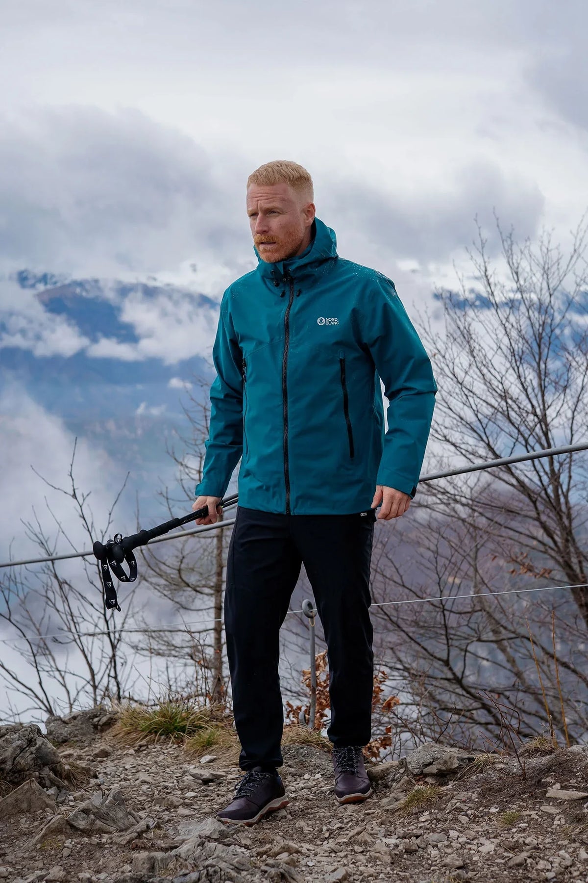 Vattentät outdoorjacka 3LL herr - NOMAD petrol – bild 2