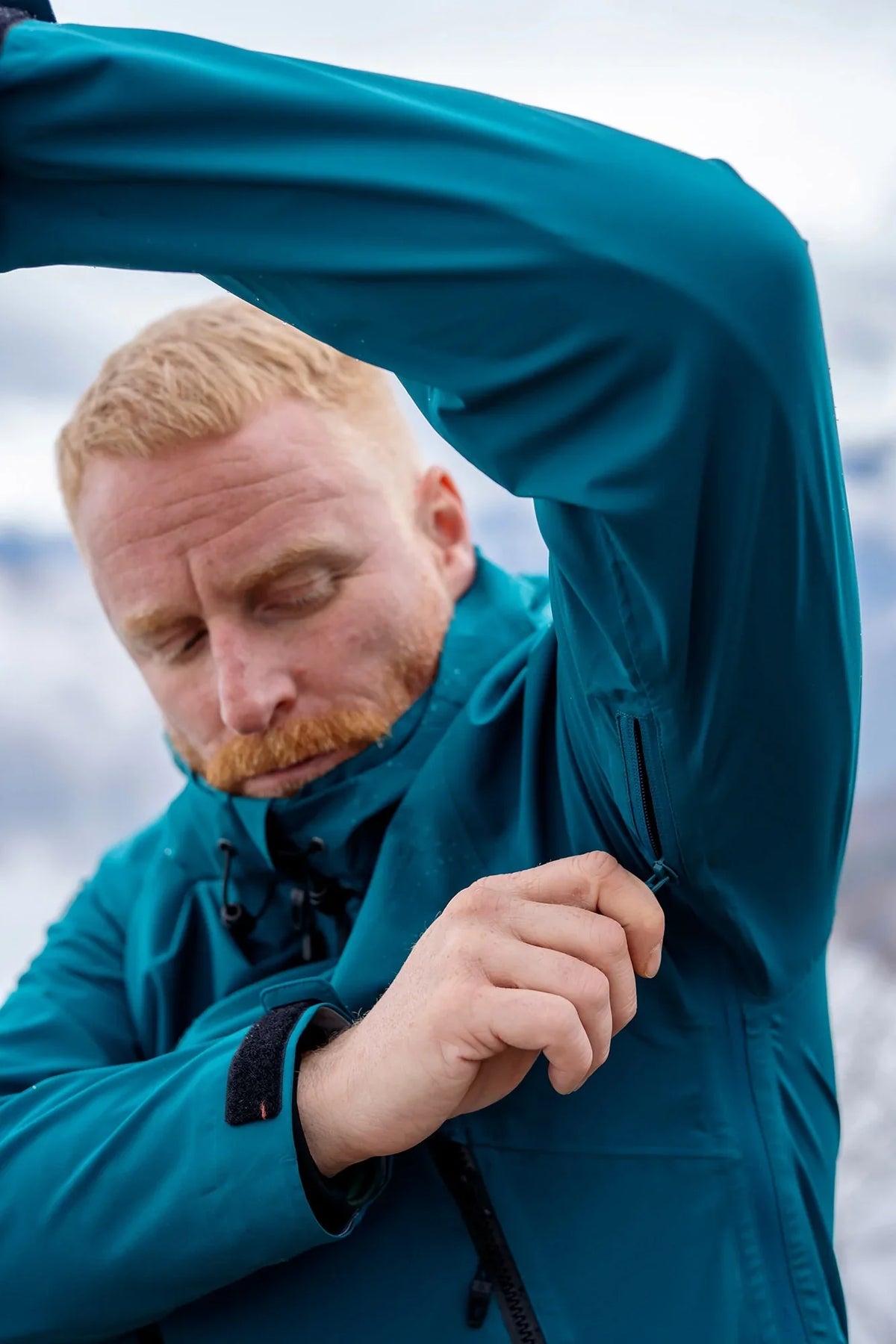 Vattentät outdoorjacka 3LL herr - NOMAD petrol – bild 4