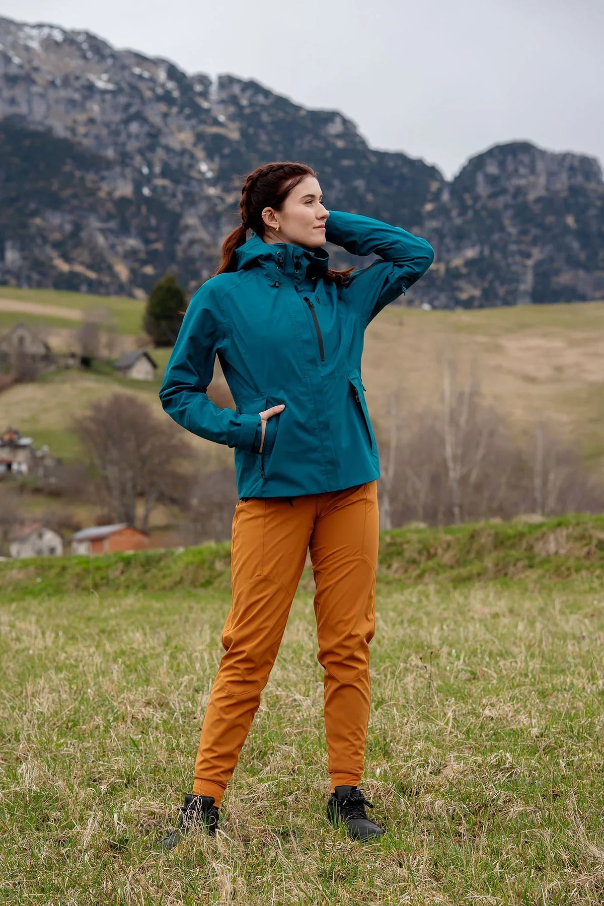 Waterdichte 3LL outdoorjas dames - FIREHEART petrol – afbeelding 6