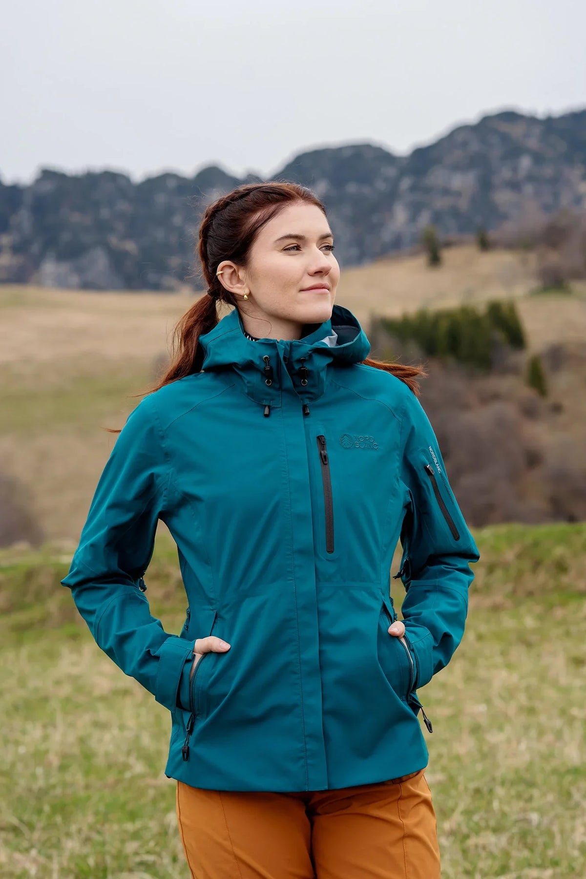 Waterdichte 3LL outdoorjas dames - FIREHEART petrol – afbeelding 7