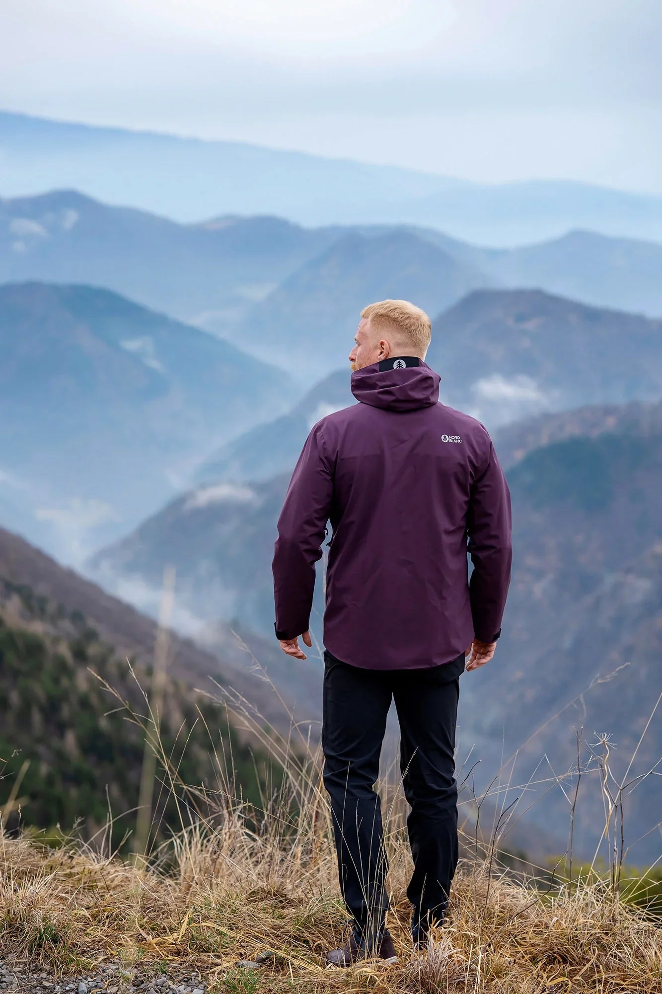 Waterproof outdoor jacket men's - BERNARD violet-3