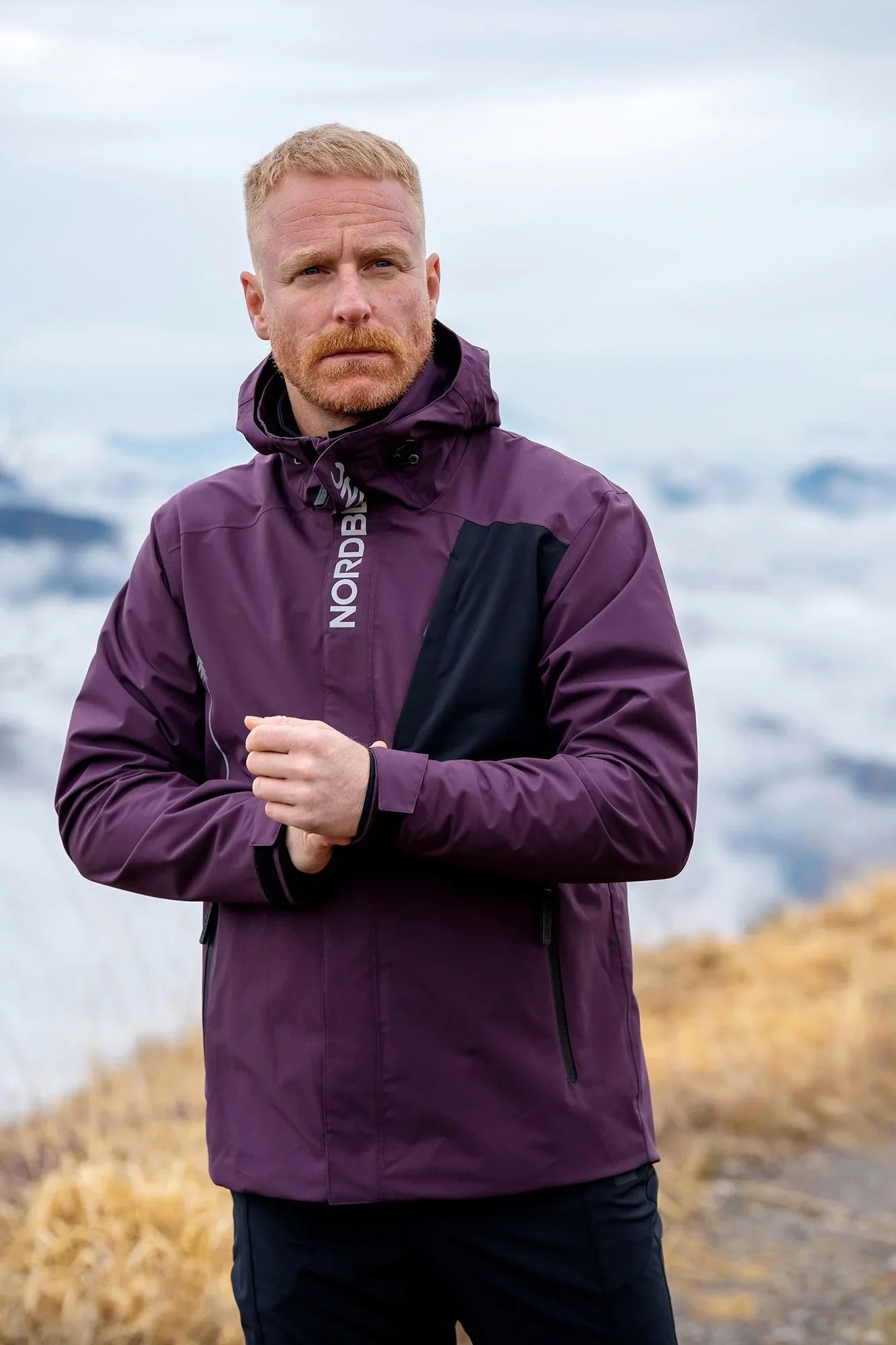 Waterproof outdoor jacket men's - BERNARD violet-5