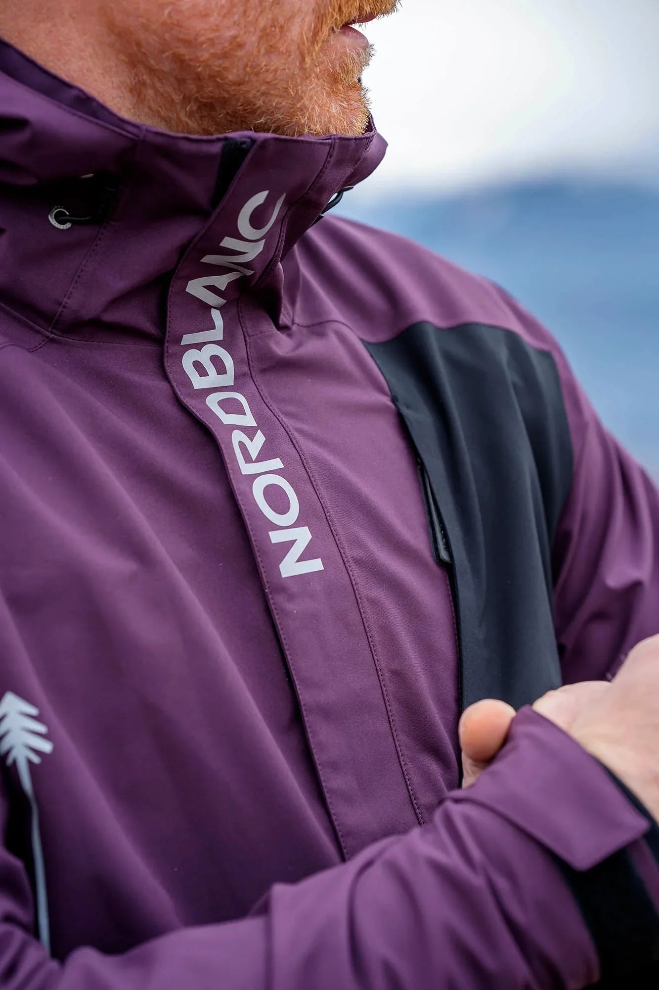 Waterproof outdoor jacket men's - BERNARD violet-6