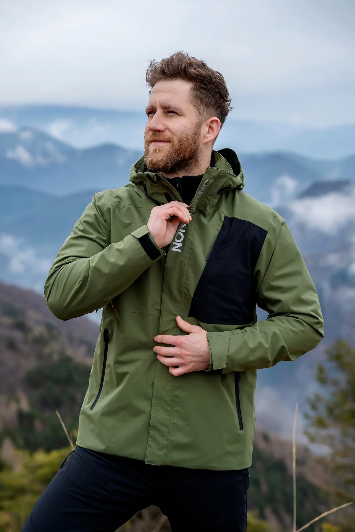 Waterproof outdoor jacket men's - BERNARD green – image 5