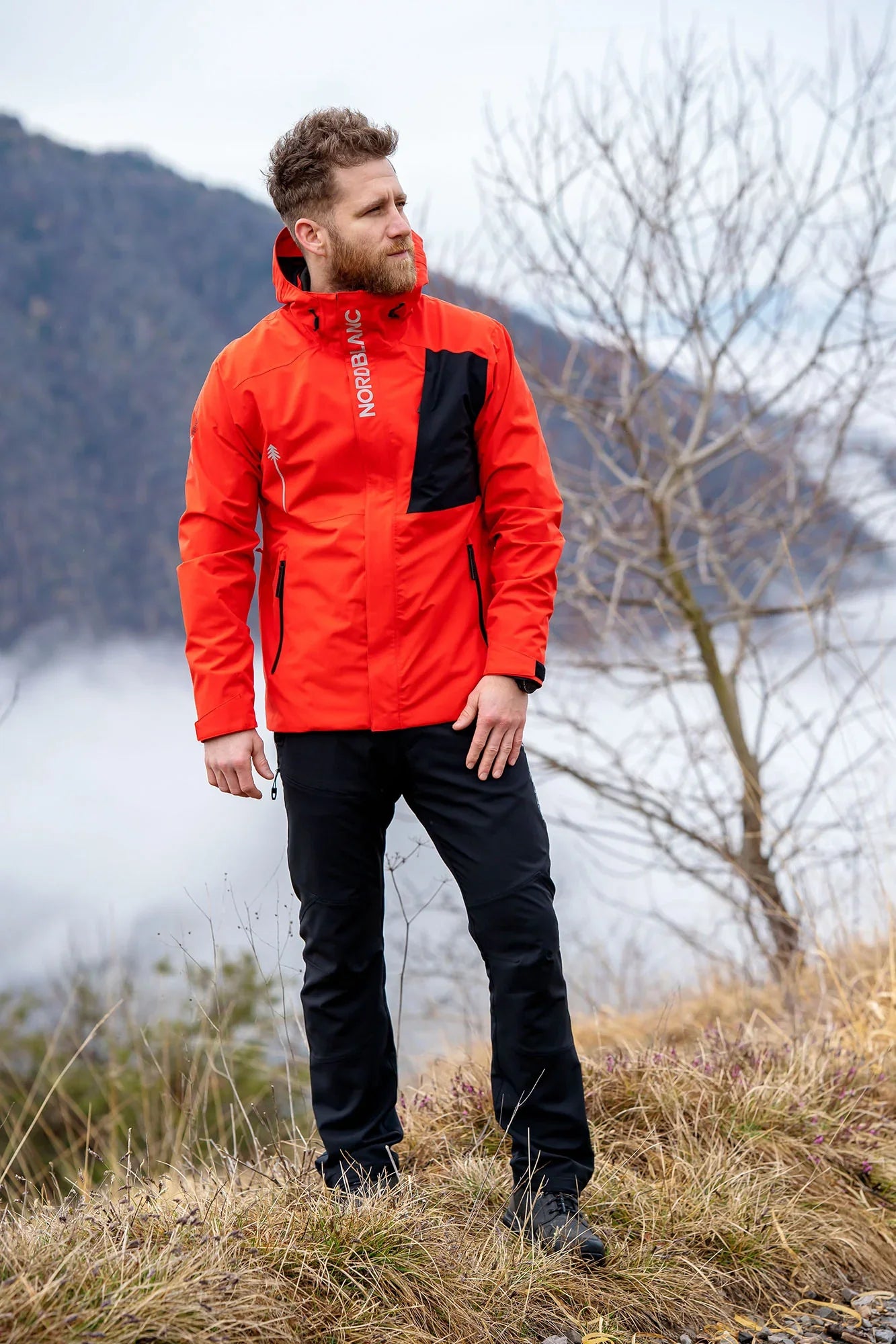 Waterproof outdoor jacket men's - BERNARD red-4