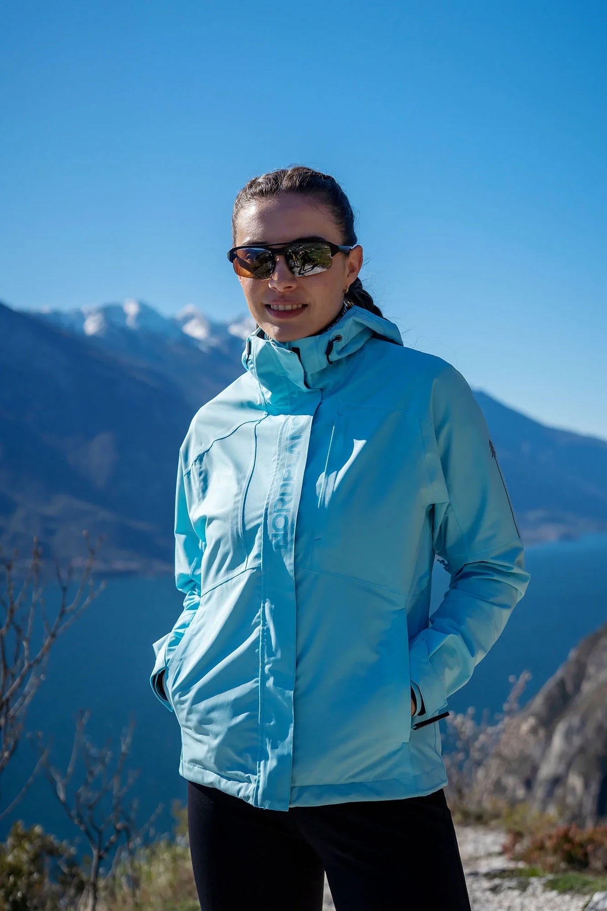 Wasserdichte Outdoor- Jacke Damen - EXAM blau-3