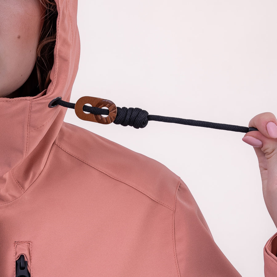 Adjustable hood drawcord